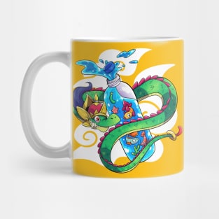 the dragon and a bottle of fish Mug